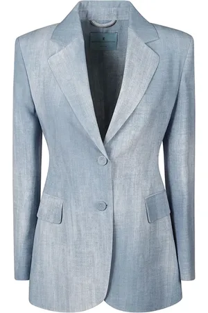 ERMANNO SCERVINO Jacka, Dam, M, Denim, Blå Denim Blazer med knappstängning