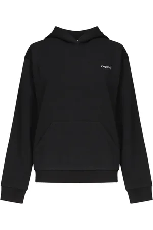 COPERNI Sweatshirts & Hoodies, Dam, M, Bomull, Svart Bomullsblandad Hoodie med Logotyp