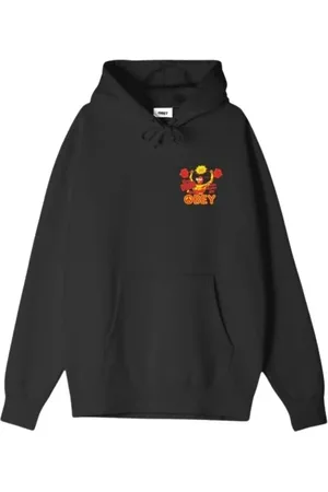 Obey Sweatshirts & Hoodies, Herr, S, Svart Snygg Live Again Now Skjorta