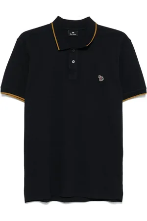 Paul Smith Topp, Herr, XL, Blå Polo Tröja med Kontrastkant