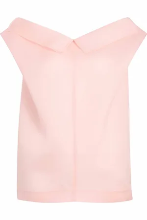 Khaite Topp, Dam, XS, Silk Off-Shoulder Rosa Blus