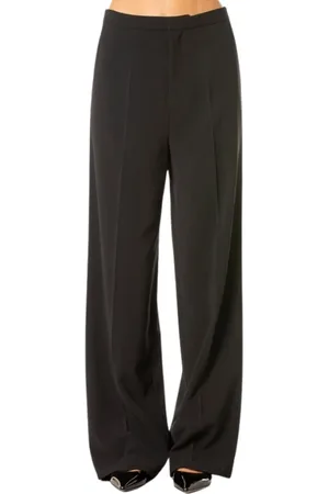 Isabelle Blanche Byxor, Dam, L, Polyester, Raka Ben Byxor i Svart