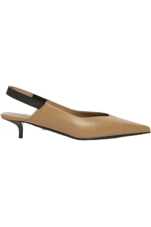 Max Mara Skor, Dam, 36 EU, Läder, Hälet läder dekollete sko
