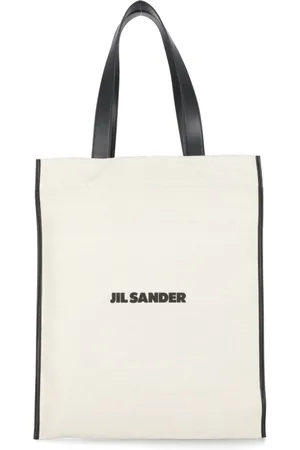 Jil Sander Väska, Herr, ONE Size, Bomull, Bomullsväska med läderhandtag