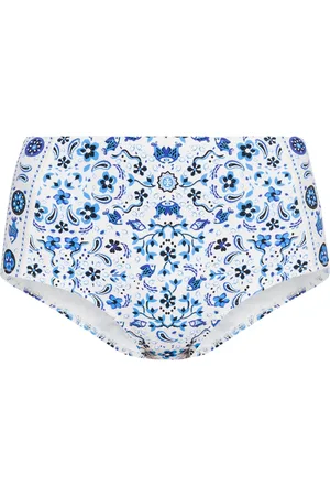 Tory Burch Badkläder, Dam, M, Nylon, Tryckt Högmidjad Bikiniunderdel