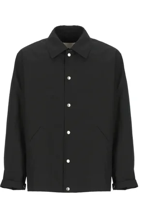 Jil Sander Jacka, Herr, XS, Bomull, Svart bomullsjacka med krage
