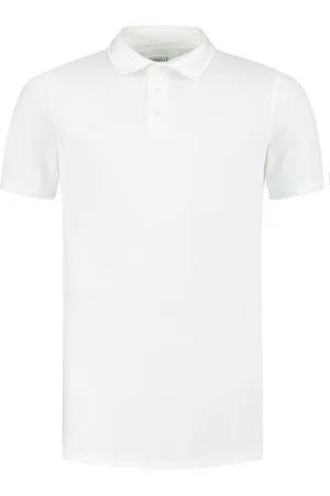 FEDELI Topp, Herr, 2Xl, Bomull, Vit Pikétröja
