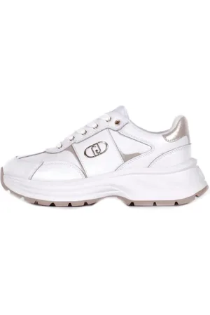 Liu Jo Skor, Dam, 36 EU, Läder, Vita Sport Sneakers Logo Läder Gummi