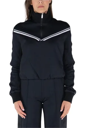 OFF-WHITE Sweatshirts & Hoodies, Dam, S, Ribbstickad Sportjacka