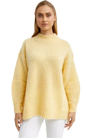 Isabel Marant Stickade tröjor & koftor, Dam, S, Gul Oversized Tröja