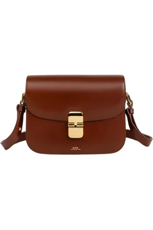A.P.C. Väska, Dam, ONE Size, Grace Small Brun Väskor med Guld Hardware