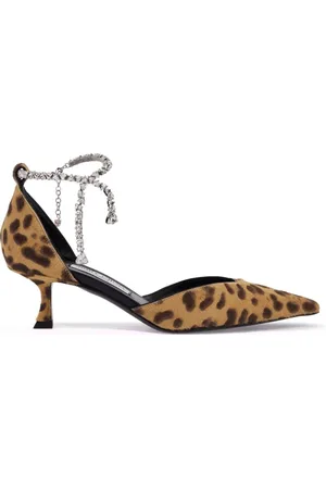 Jimmy Choo Skor, Dam, 36 EU, Läder, Djurmönster Kristall Ankelrem Häl