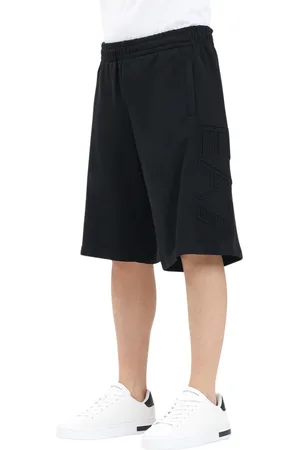 EA7 Shorts, Herr, L, Bomull, Sportiga Svarta Shorts Vår Sommar