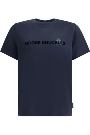 Moose Knuckles Topp, Herr, S, Bomull, Monogram Appliqué Bomull T-shirt