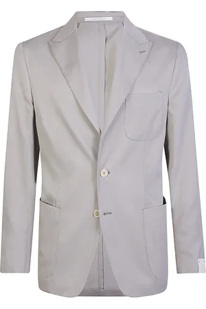 ELEVENTY Jacka, Herr, 2Xl, Enkelknäppt sidenjacka, mjuk modell