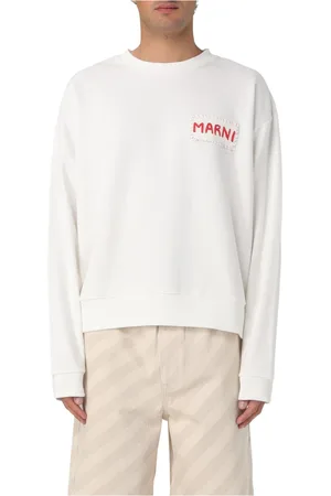 Marni Stickade tröjor & koftor, Herr, M, Mysig Fleece Sweatshirt för Alla Säsonger