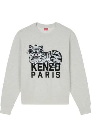 Kenzo Sweatshirts & Hoodies, Herr, L, Bomull, Broderad sweatshirt med rund hals