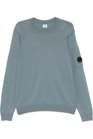 C.P. Company Stickade tröjor & koftor, Herr, M, Bomull, Lyxig Crewneck Stickat för Män