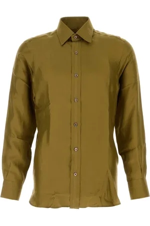 Tom Ford Skjorta, Herr, L, Washed Silk Twill Slim Fit Skjorta