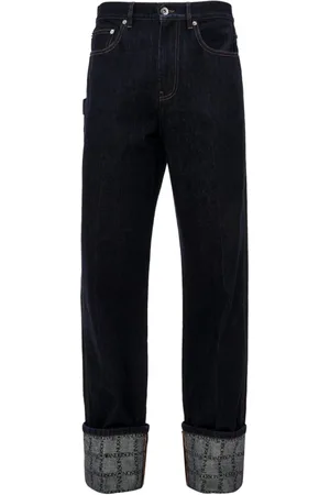 J.W.Anderson Jeans, Herr, W30, Denim, Blå Jeans i Denim med Logodetaljer