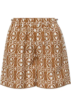 Max Mara Shorts, Dam, XS, Bomull, Monogrammerade ‘Taiga’ Shorts