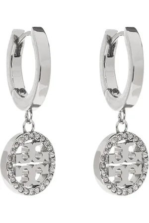 Tory Burch Accessoarer, Dam, ONE Size, Miller Pavé Hoop Örhängen