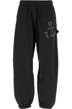 J.W.Anderson Byxor, Herr, S, Nylon, Svarta nylon joggingbyxor