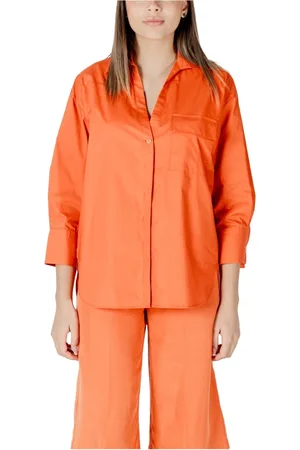 Liu Jo Blusar & Skjortor , Dam, L, Bomull, Button-Up Skjorta med 3/4 Ärmar