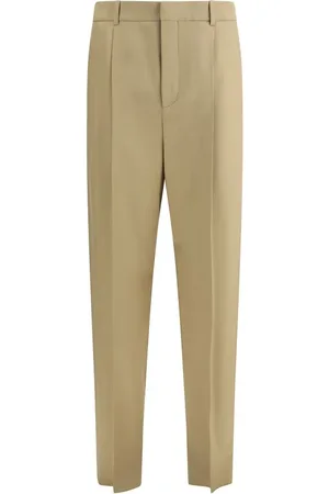 Saint Laurent Byxor, Herr, M, Elegant Wide-Leg Wool Carotte Pants