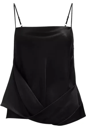 J.W.Anderson Topp, Dam, XS, Svart Strappy Top med Cowl Neck