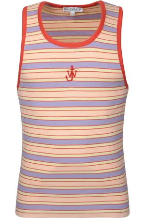 J.W.Anderson Topp, Herr, M, Bomull, Randig Tanktop Rosa