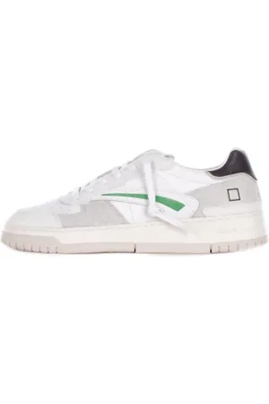 D.A.T.E. Skor, Herr, 41 EU, Mocka, Vita Sneakers med Mocka Överdel