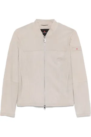 Peuterey Jacka, Dam, XS, Ljusgrå Dragkedja Jacka Logo Patch