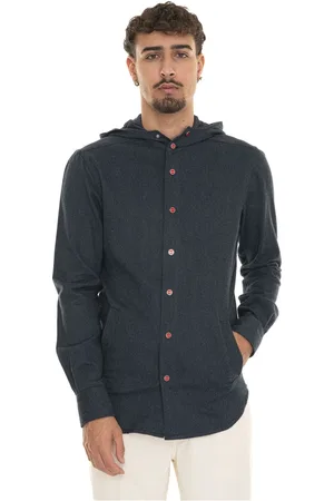 Kiton Jacka, Herr, 2Xl, Bomull, Hooded Shirt with Snap Buttons