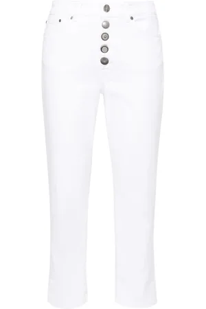 Dondup Jeans, Dam, W27, Denim, Vit Denim Slim Fit Jeans