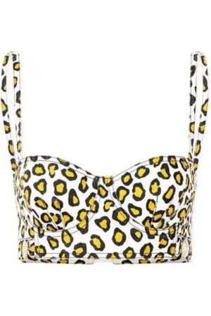 Paco rabanne Topp, Dam, S, Bomull, Leopard Print Bralette Top