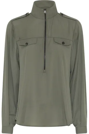 Bruuns Bazaar Blusar & Skjortor , Dam, M, Polyester, Blus med dragkedja i utility-stil