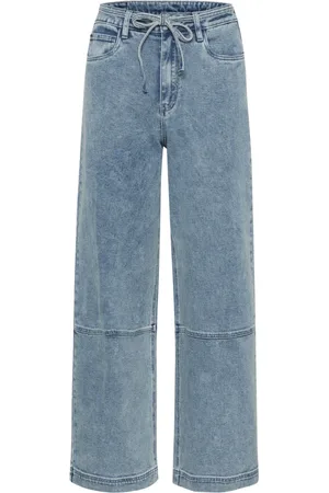 Kaffe Jeans, Dam, L, Denim, Vida Ben Jeans Tvättad Blå Denim