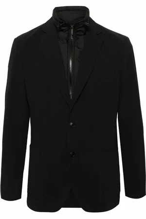 HUGO BOSS Jacka, Herr, L, Polyester, Svart kavaj med knappstängning