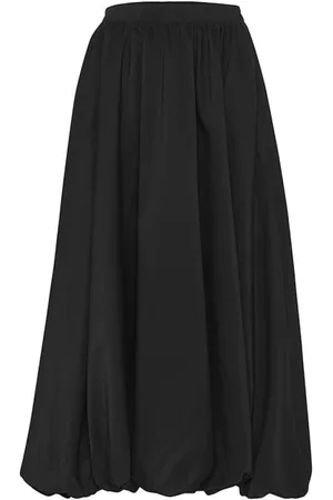 Kaffe Kjol, Dam, L, Polyester, Svart Kastine Kjol