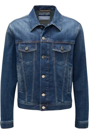 Jacob Cohen Jacka, Herr, L, Denim, Mörkblå Denim Truckerjacka