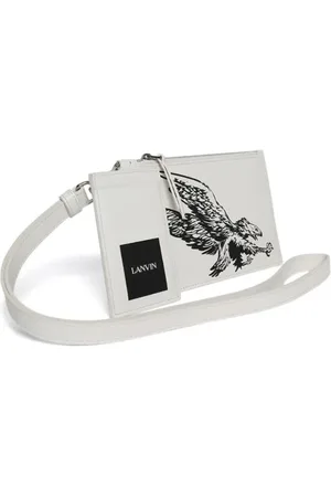 Lanvin Accessoarer, Herr, ONE Size, Läder, Tryckt läderpåse plånbok