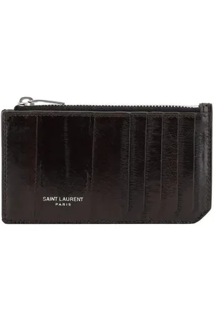 Saint Laurent Accessoarer, Herr, ONE Size, Läder, Läderkorthållare med dragkedjeficka