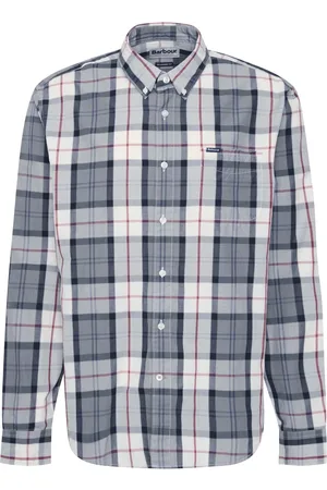 Barbour Skjorta, Herr, XL, Bomull, Tartan Avslappnad Långärmad Skjorta