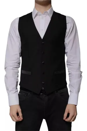 Dolce & Gabbana Kostym, Herr, M, Polyester, Lyxig Ullblandad Formell Väst