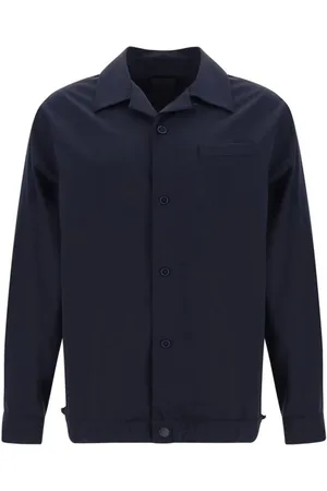 Givenchy Jacka, Herr, M, Monokrom ullskjorta med kubansk krage