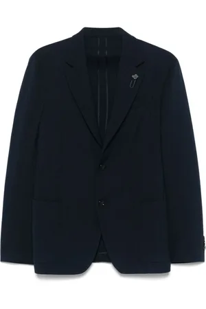 LARDINI Jacka, Herr, 2Xl, Blå Knäppt Jacka med Fickor
