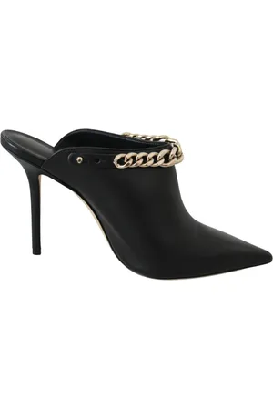 Jimmy Choo Skor, Dam, 37 EU, Läder, Elegant Svart-Guld Läderpumps