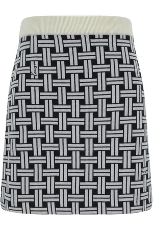 Kenzo Kjol, Dam, M, Bomull, Geometriskt Optiskt Mönster Ullblandning Kjol