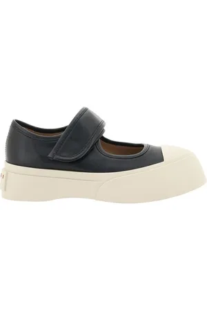 Marni Skor, Dam, 39 EU, Läder, Läder Mary Jane Sneakers